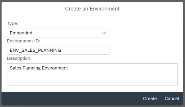 Erstellung einer Umgebung in SAP BPC mit dem SAP BPC Web Client